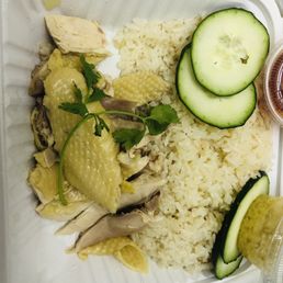 That is the second picture when I take of the sauce from the Hainan chicken Rice...So You guys can see How much chicken was in it
