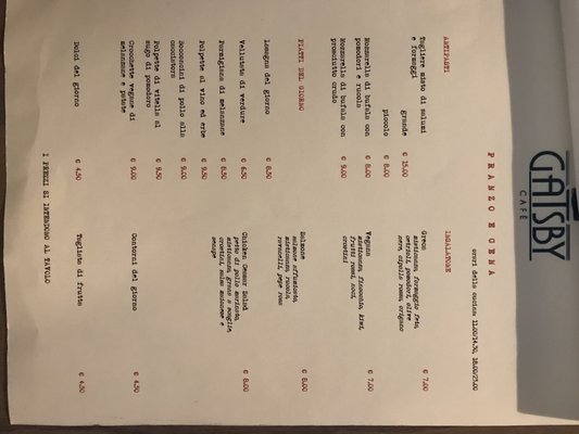 Menu photo 6 Gatsby Cafè Rome, RM