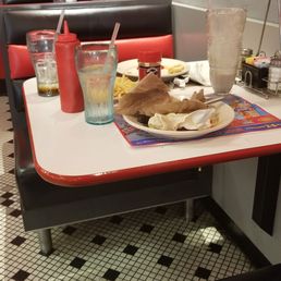 Several unclean tables when we walked in Several unclean tables when we walked in