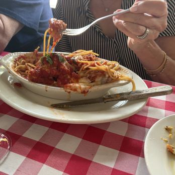 Beccofino - Shrimp parmigiana with linguini - Italian Near Me - Bronx, New York