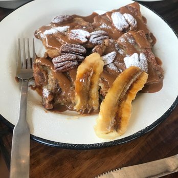 Maple Landing - Banana Bread Pudding French Toast - Barbeque Near Me - Dallas, Texas Maple Landing - Banana Bread Pudding French Toast - Barbeque Near Me - Dallas, Texas