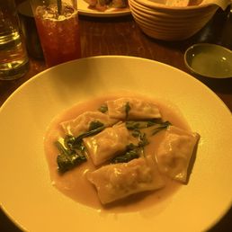 Lobster ravioli. Husband ordered the 8oz strip. Both amazing. Lobster ravioli. Husband ordered the 8oz strip. Both amazing.
