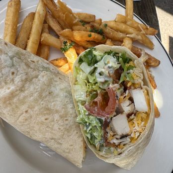 The Waterfront Grill - Wrap - chicken bacon ranch with some awesome fries! - American Near Me - National City, California The Waterfront Grill - Wrap - chicken bacon ranch with some awesome fries! - American Near Me - National City, California