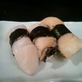 Sushi Kei - hotate (scallops), awabi (abalone) and mirugai (geoduck) - Sushi Bars Near Me - Millbrae, California Sushi Kei - hotate (scallops), awabi (abalone) and mirugai (geoduck) - Sushi Bars Near Me - Millbrae, California