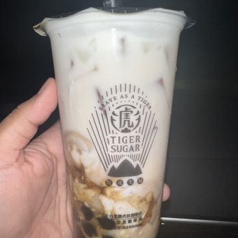 Tiger Sugar - Taro pudding black sugar boba milk tea (#7) - Bubble Tea Near Me - Columbus, Ohio