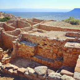 Ruins atop the bluffs