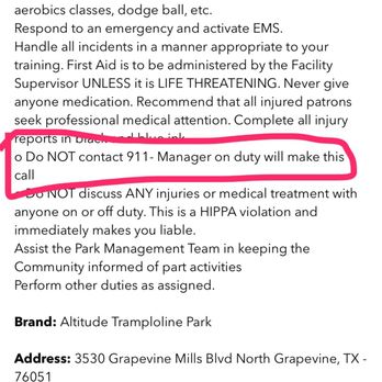 Altitude Trampoline Park - Do you want your child to have medical attention delayed? - Venues & Event Spaces Near Me - Grapevine, Texas Altitude Trampoline Park - Do you want your child to have medical attention delayed? - Venues & Event Spaces Near Me - Grapevine, Texas