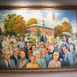 The Governor Frank G Clement Railroad Hotel Museum - Dickson County's iconic painting