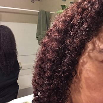 Straight Up Curls - Close up of dried curls. They look wet but it is not! That all shine! - Hair Salons Near Me - Citrus Heights, California Straight Up Curls - Close up of dried curls. They look wet but it is not! That all shine! - Hair Salons Near Me - Citrus Heights, California