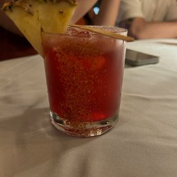 Spicy pineapple tequila cocktail from the menu