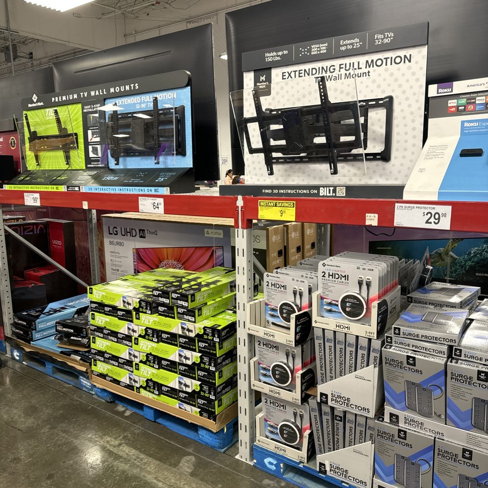 Sam's Club - Good pricing on wall mounts - Wholesale Stores Near Me - Concord, California Sam's Club - Good pricing on wall mounts - Wholesale Stores Near Me - Concord, California