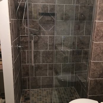 Springer Construction - Ceramic shower w/sliding glass door - General Contractors Near Me - Fort Wayne, Indiana