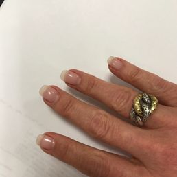 SNS with gel top coat on natural nails- PERFECTLY DONE' SNS with gel top coat on natural nails- PERFECTLY DONE'