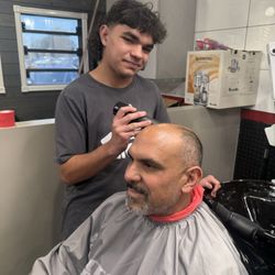 Legends Grooming Lounge - My son cutting my hair for fun in the barbershop fun times! Come and visit us in our professional fun environment!