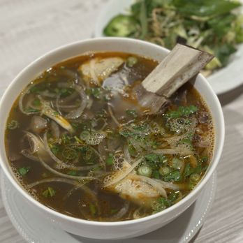 Pho & Beyond - N1. Bun Bo Hue Beef Shank, Tendon & Pork Patty - B, Gn, Ch - Vietnamese Near Me - Las Vegas, Nevada