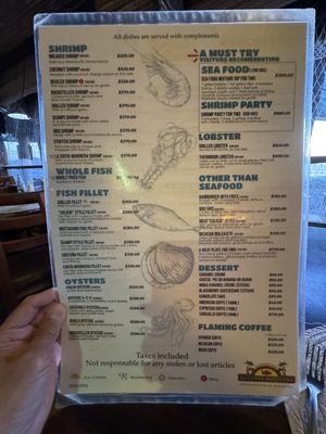 Menu photo 4 La Costa Marinera Mazatlán, SIN Menu photo 4 La Costa Marinera Mazatlán, SIN