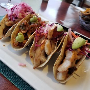 Aleta - Combo tacos (your choice of 4). L to r ... Octopus, chicken (spicy), fish, shrimp - Seafood Near Me - Cabo San Lucas, BCS Aleta - Combo tacos (your choice of 4). L to r ... Octopus, chicken (spicy), fish, shrimp - Seafood Near Me - Cabo San Lucas, BCS