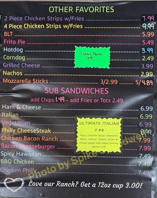 Menu photo 4 Corner Post Cafe Colcord, OK