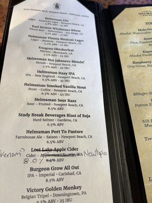 Menu photo 5 Helmsman Ale House Newport Beach, CA Menu photo 5 Helmsman Ale House Newport Beach, CA