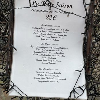 La Belle Saison - Menu - French Near Me - Toulouse, 31 La Belle Saison - Menu - French Near Me - Toulouse, 31