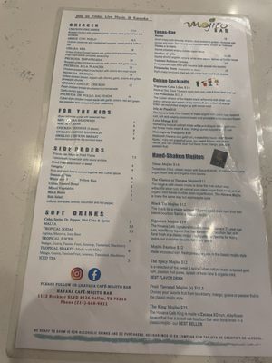 Menu photo 1 Havana Cafe Dallas, TX