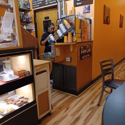 Flavor Cake & Pastry - Working on the espresso machine.