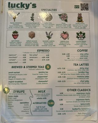 Menu photo 2 Lucky’s Coffee Roasters Upland, CA