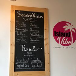 Island Vibe - Smoothie & Bowl menu (Nov 2021)