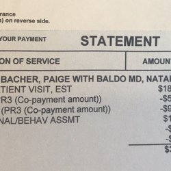Natalia Baldo, MD - The statement that was sent to me for my 5 minute visit with her.