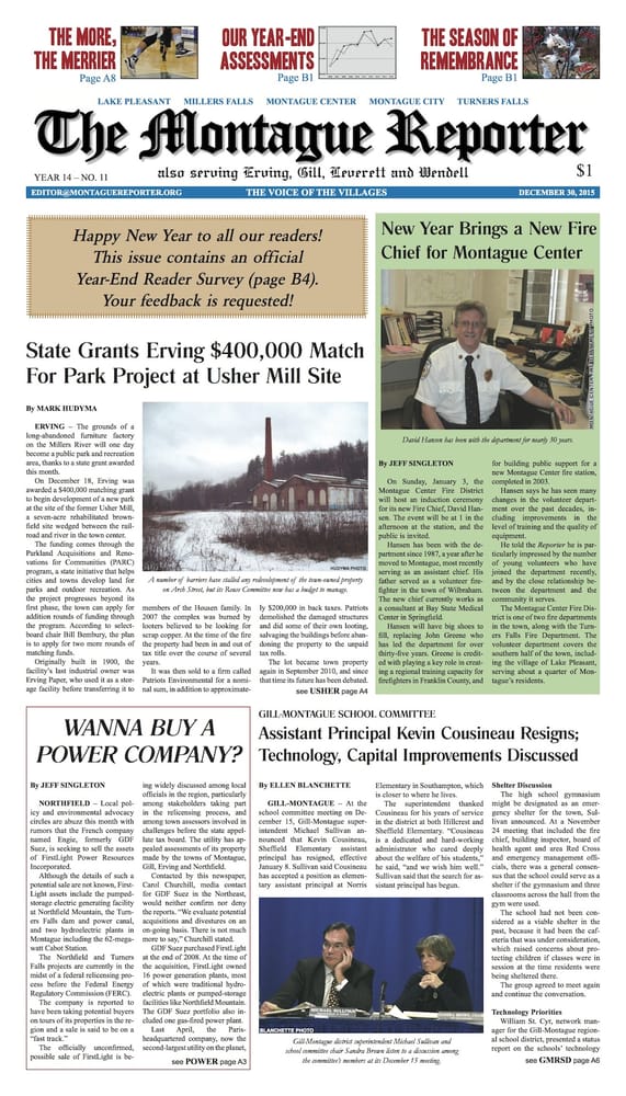 MONTAGUE REPORTER 177 Avenue A, Turners Falls, Massachusetts Print