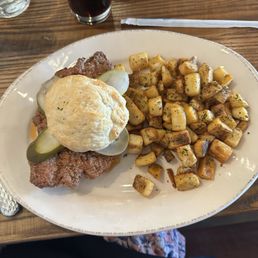 Chicken breakfast biscuit sando