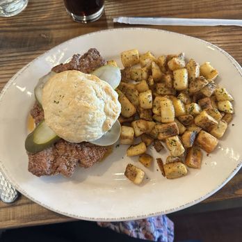 West Main Taproom + Grill - Chicken breakfast biscuit sando - American Near Me - Parker, Colorado
