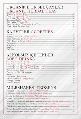 Menu photo 4 F&B Culture Istanbul, 34 Menu photo 4 F&B Culture Istanbul, 34