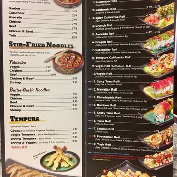 Yogi's Grill - Menu 8/2017 PG. 1 of 2 - Salad Near Me - Phoenix, Arizona