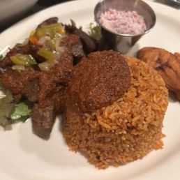 Beef Stew with Jollof rice Beef Stew with Jollof rice