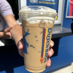 Banana cream pie latte, extra sweetness, with banana foam. Banana cream pie latte, extra sweetness, with banana foam.