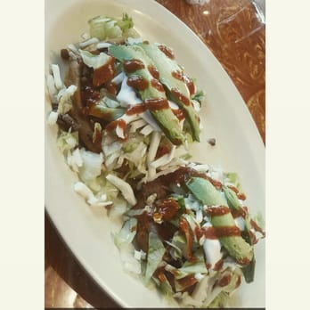 Taqueria Los Compadres - These are the carne asada sopes with avacado and the spicy salsa. So yummy! - Mexican Near Me - Omaha, Nebraska