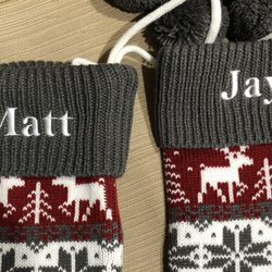 Stitched Bling Embroidery Gifts & More - Great work on difficult stockings to be stitched