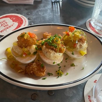 La Lucha - Deviled Eggs - Seafood Near Me - Houston, Texas