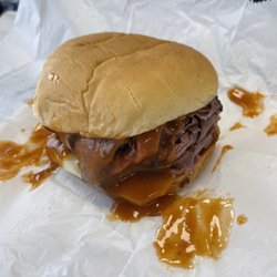 Nick's Pizza, Roast Beef & Subs - Roast Beef Junior, sauce and cheese (the only acceptable way to order it)
