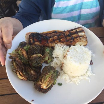 Belmont Brewing - Glazed Mahi Mahi with rice and roasted brussell sprouts - Breweries Near Me - Long Beach, California Belmont Brewing - Glazed Mahi Mahi with rice and roasted brussell sprouts - Breweries Near Me - Long Beach, California