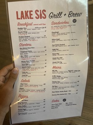 Menu photo 3 Lake Sis Grille & Brew Mount Shasta, CA
