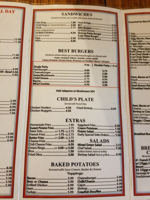 Menu photo 2 Park Restaurant Abbeville, LA Menu photo 2 Park Restaurant Abbeville, LA