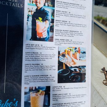 Luke's On Front - Cocktail menu 3-8-24 - New American Near Me - Temecula, California