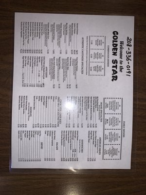 Menu photo 6 Golden Star Restaurant Boise, ID