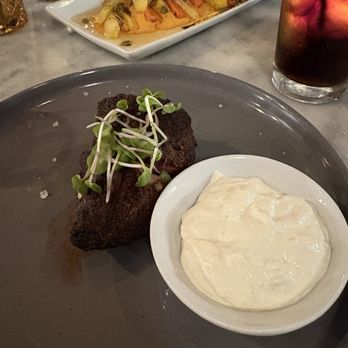 The Lonely Pine Steakhouse - Petite filet with horseradish cream sauce (needed the sauce) - American Near Me - Cincinnati, Ohio The Lonely Pine Steakhouse - Petite filet with horseradish cream sauce (needed the sauce) - American Near Me - Cincinnati, Ohio