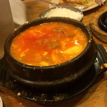 Lighthouse Tofu - Seafood Soup (it's amazing!) you put your own raw egg into the soup and it cooks! - Korean Near Me - Annandale, Virginia Lighthouse Tofu - Seafood Soup (it's amazing!) you put your own raw egg into the soup and it cooks! - Korean Near Me - Annandale, Virginia