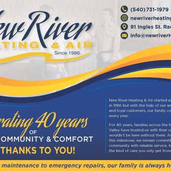 New River Heating and Air - Heating & Air Conditioning/HVAC Near Me - Radford, Virginia New River Heating and Air - Heating & Air Conditioning/HVAC Near Me - Radford, Virginia