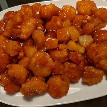 China Cafe - A generous portion of flavorful sweet and (mildly) spicy shrimp with tropical fruit. - Chinese Near Me - Novi, Michigan