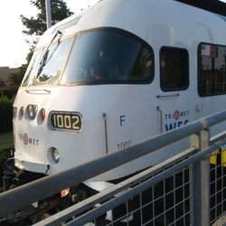 TriMet Beaverton Transit Center - The WES train.
